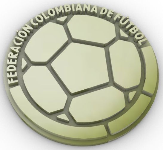 Federacion de futbol de Colombia logo Soccer Colombia 3D print model_2