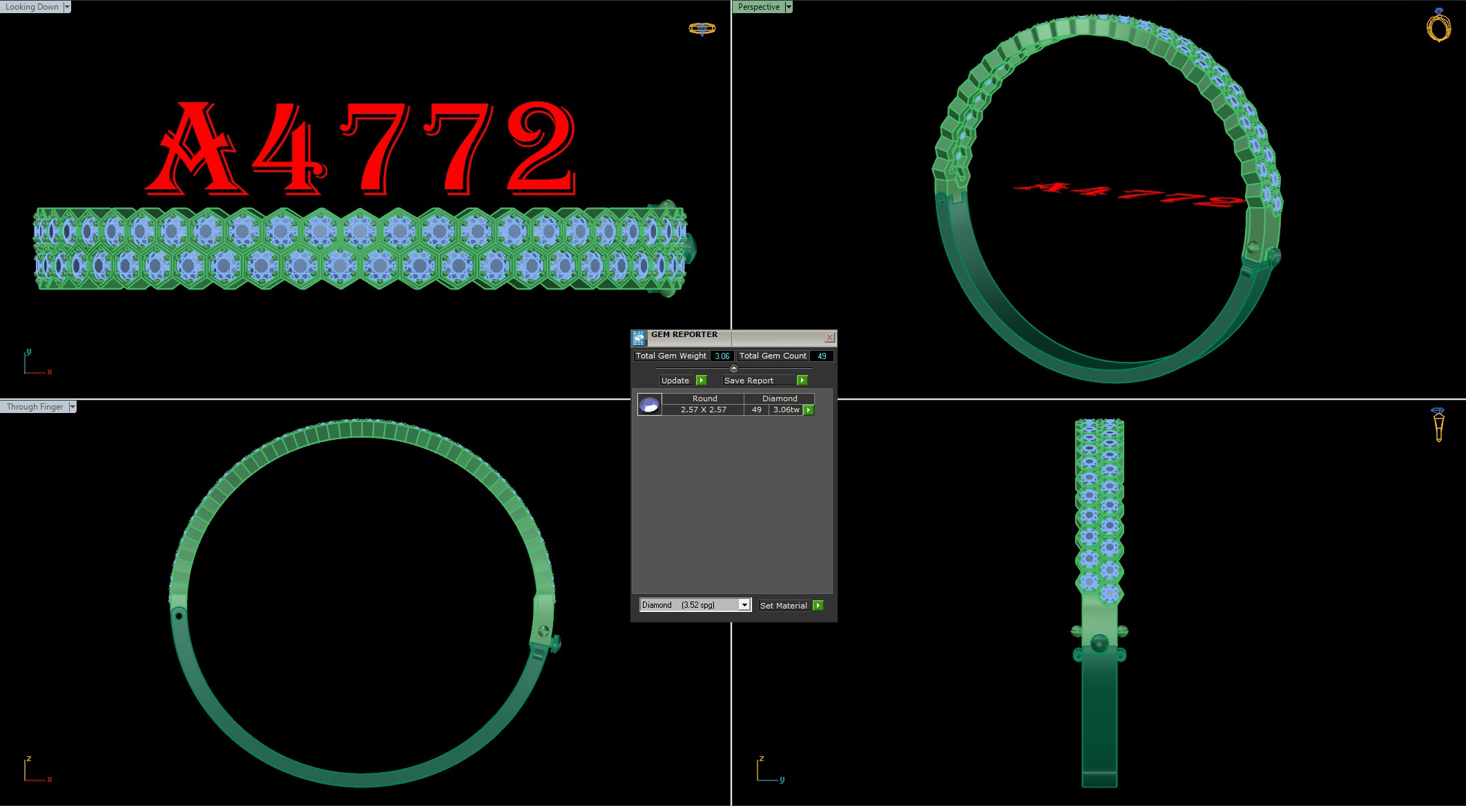 bangle bracelet 10 model  3D print model_1