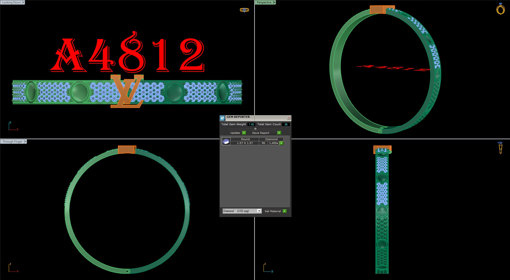 bangle bracelet 10 model  3D print model_3