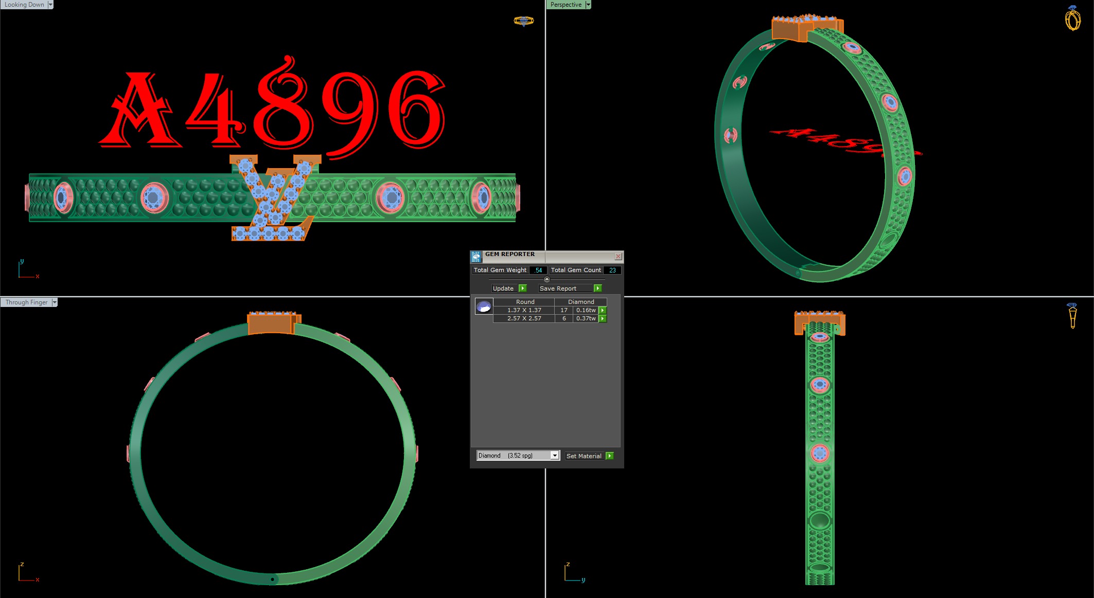 bangle bracelet 10 model  3D print model_8