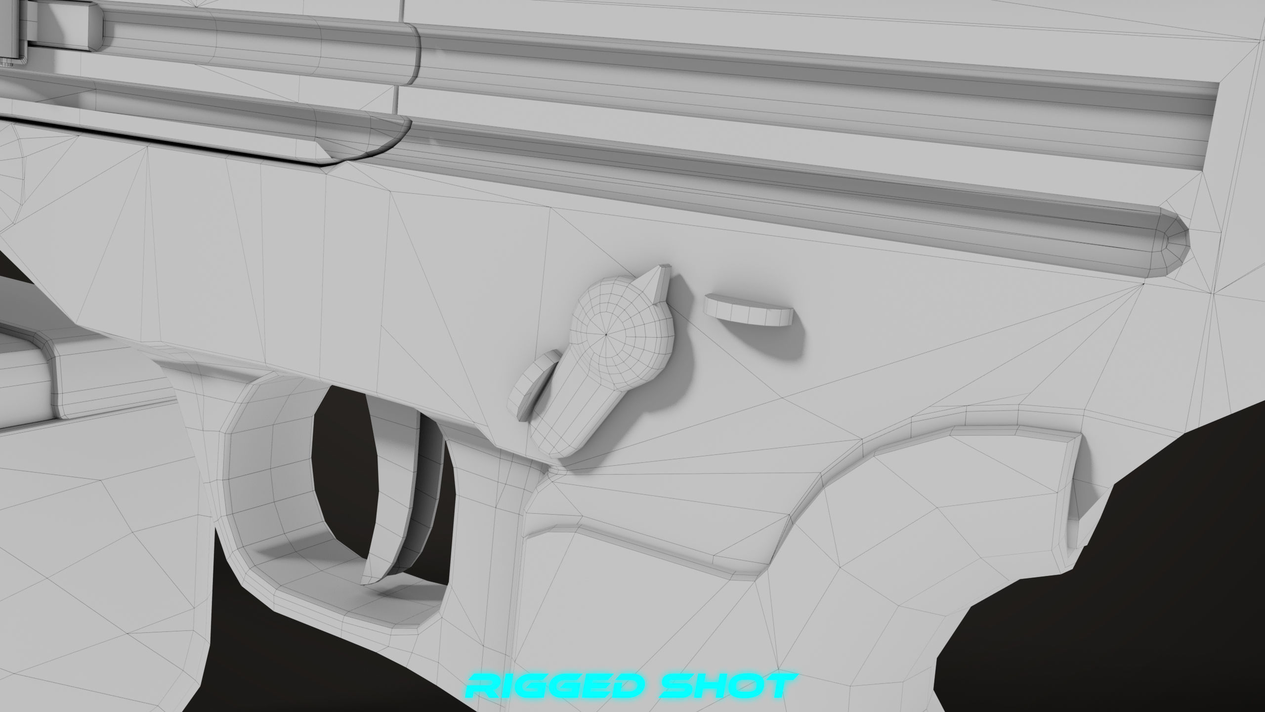 Machine Gun 14 Brown All PBR Unity UE Textures Low-poly 3D model_79