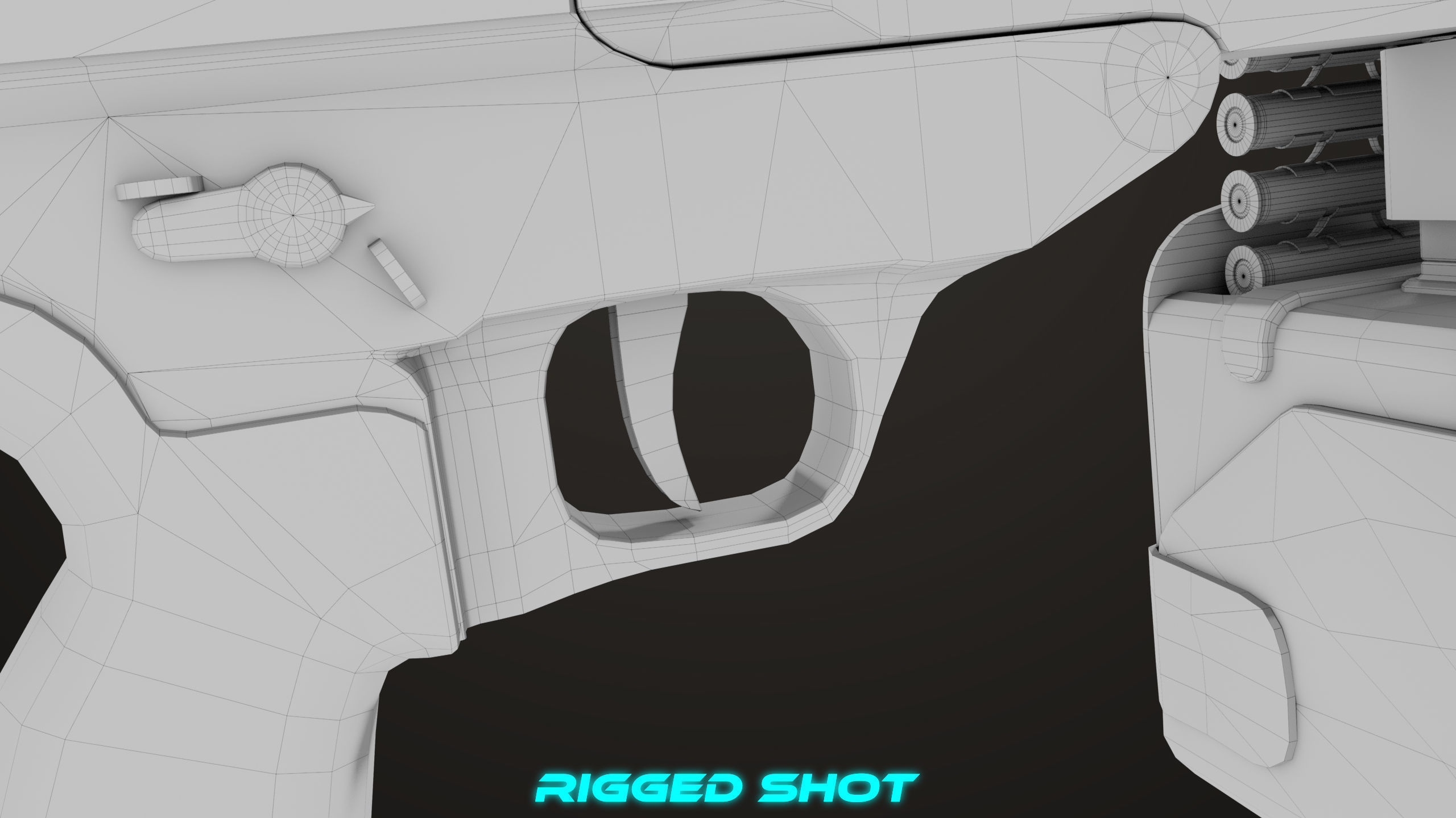 Machine Gun 14 Brown All PBR Unity UE Textures Low-poly 3D model_84