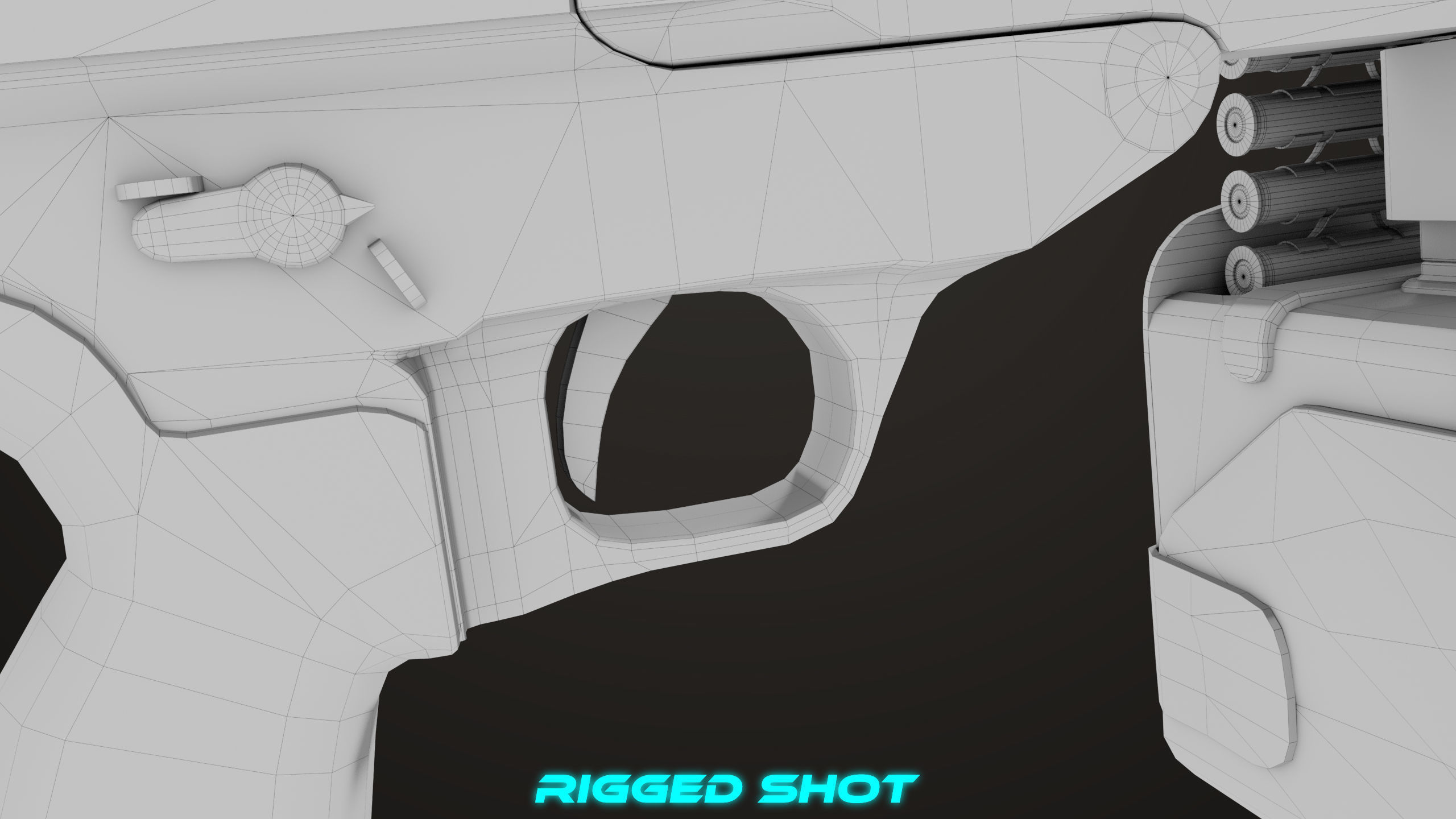 Machine Gun 14 Brown All PBR Unity UE Textures Low-poly 3D model_85