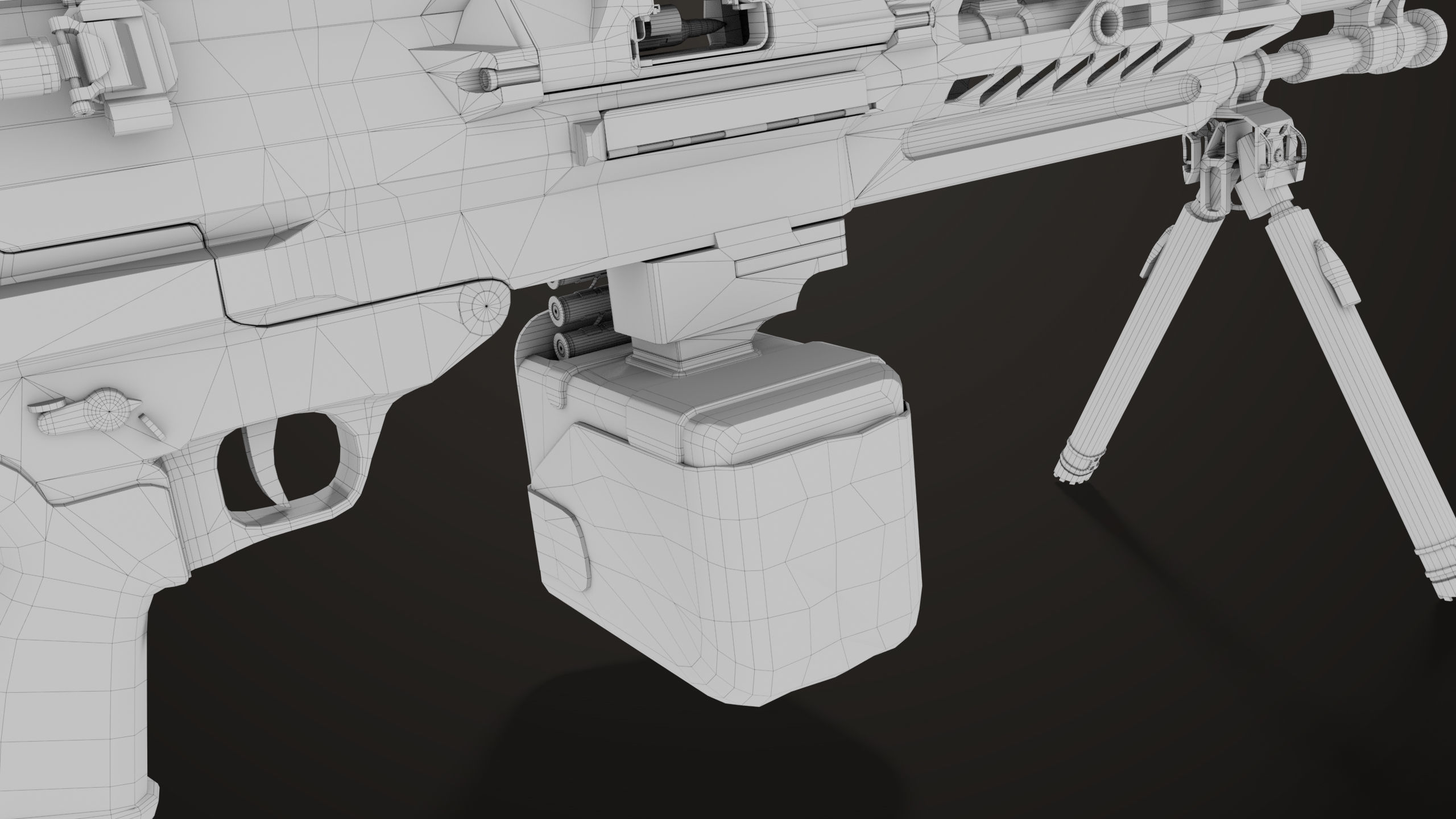 Machine Gun 14 Brown All PBR Unity UE Textures Low-poly 3D model_86