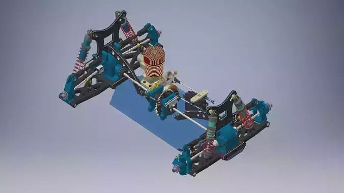 Truck Driveline 3d model 3D model