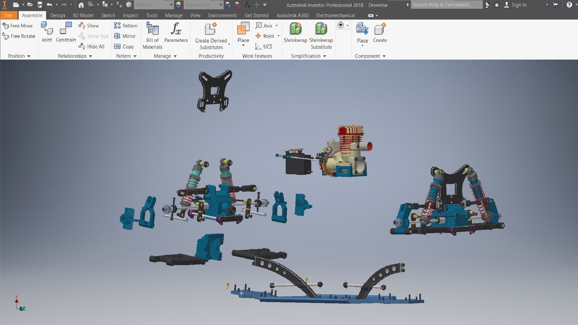Truck Driveline 3d model 3D model_10