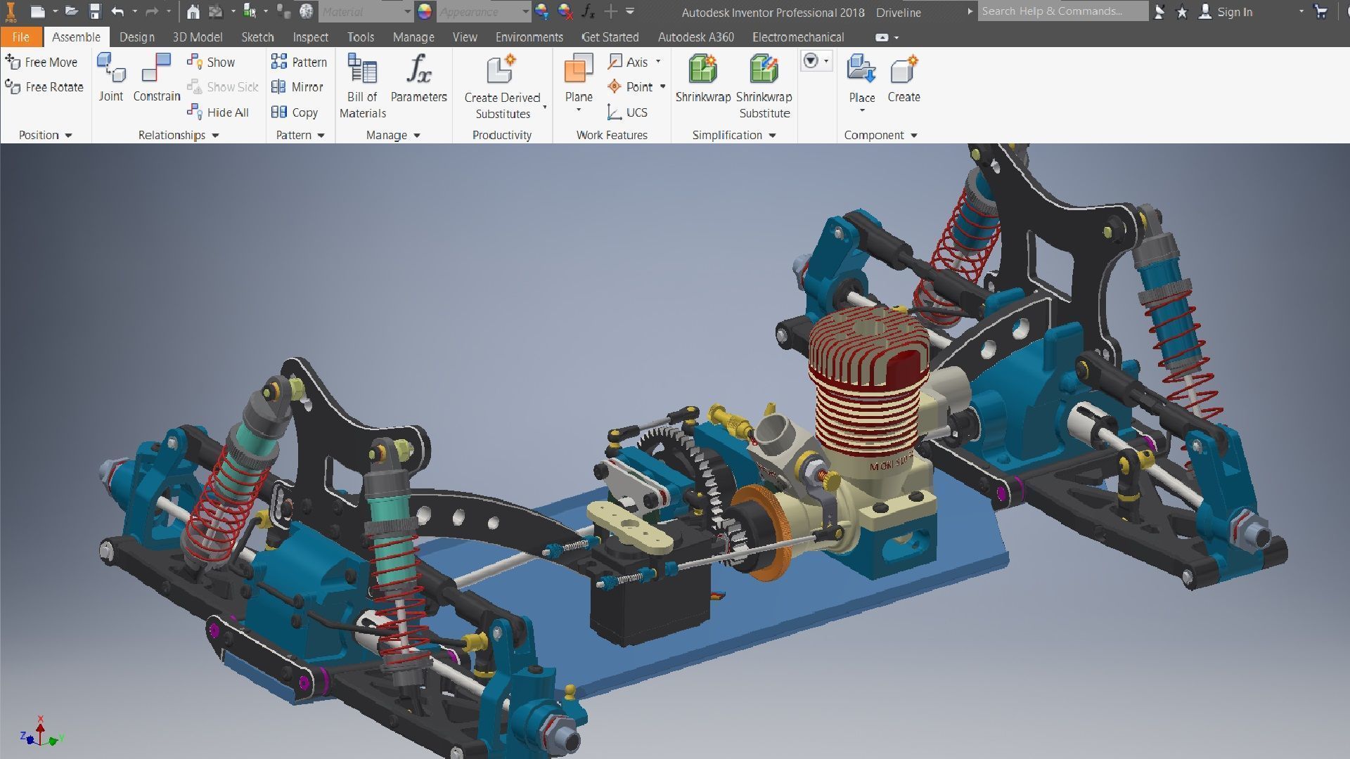 Truck Driveline 3d model 3D model_3