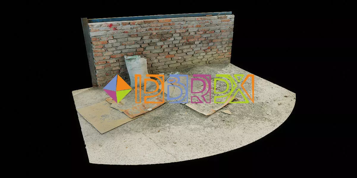 PBRPX Gravel Garbage Heap 01 Low-poly 3D model_0