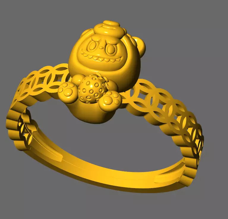 COIN RINGS LABUBU TOY CUTE N01 3D print model