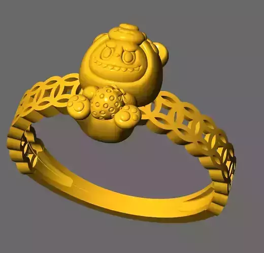 COIN RINGS LABUBU TOY CUTE N01