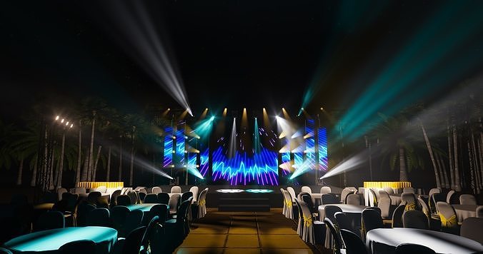 3D stage design - 8 design 3d model Texture