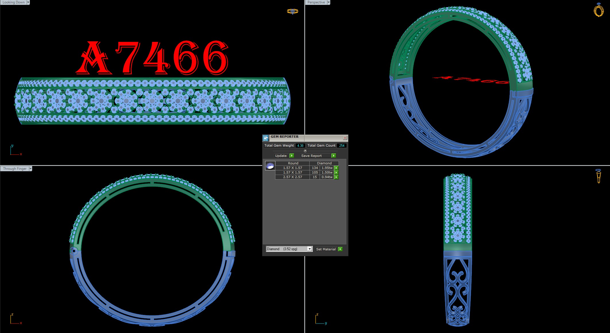bangle bracelet 15 model  3D print model_1