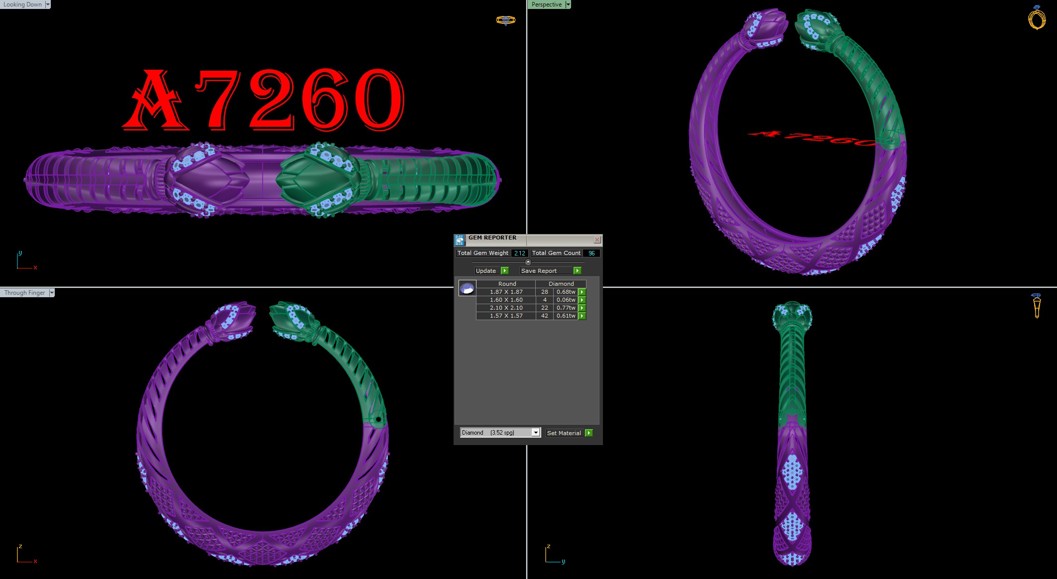 bangle bracelet 15 model  3D print model_14