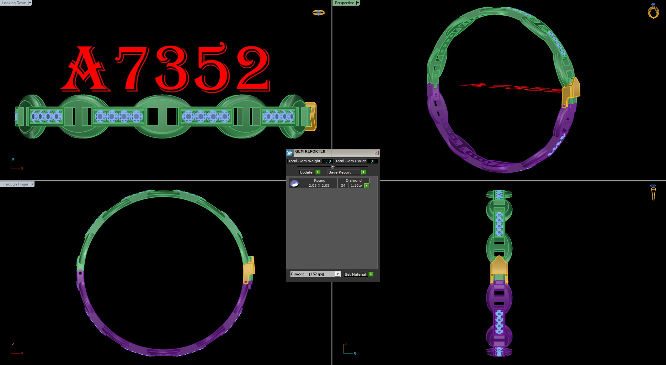 bangle bracelet 15 model  3D print model_4