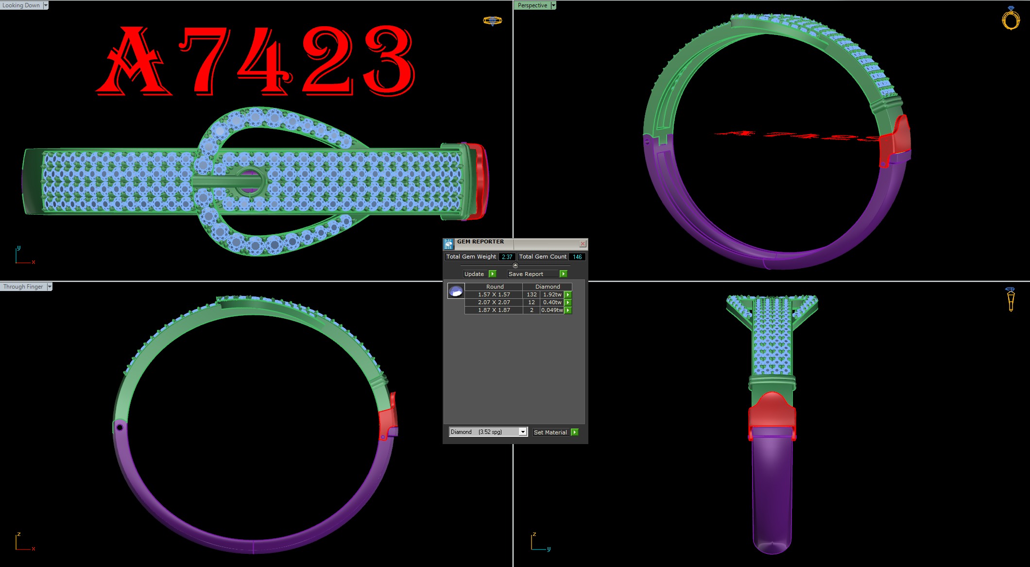 bangle bracelet 15 model  3D print model_12