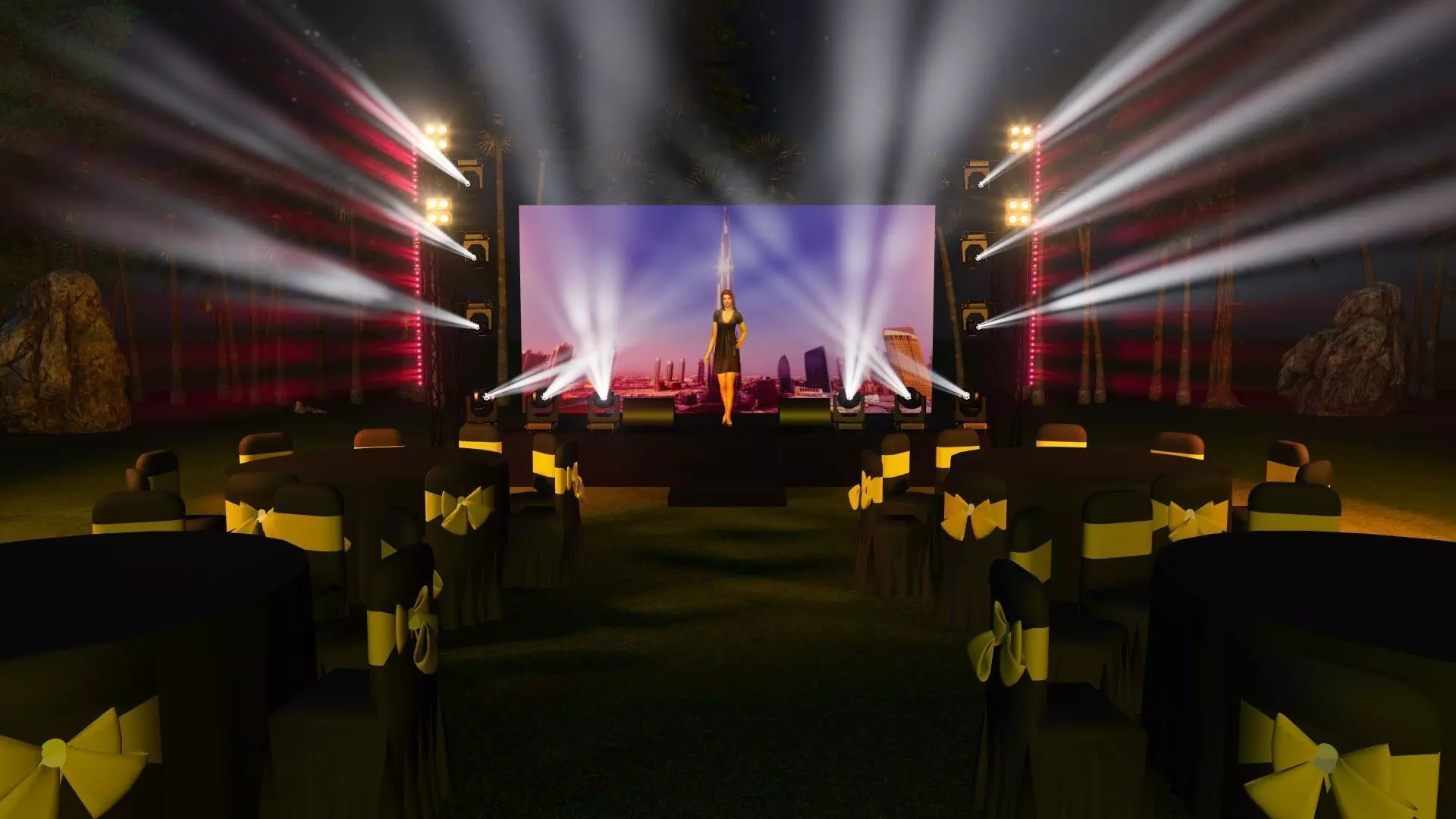 mini show - 3d stage design - 12 design 3d model Texture