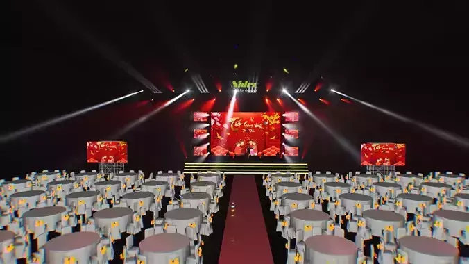3d stage design for big event - 10 design 3d model