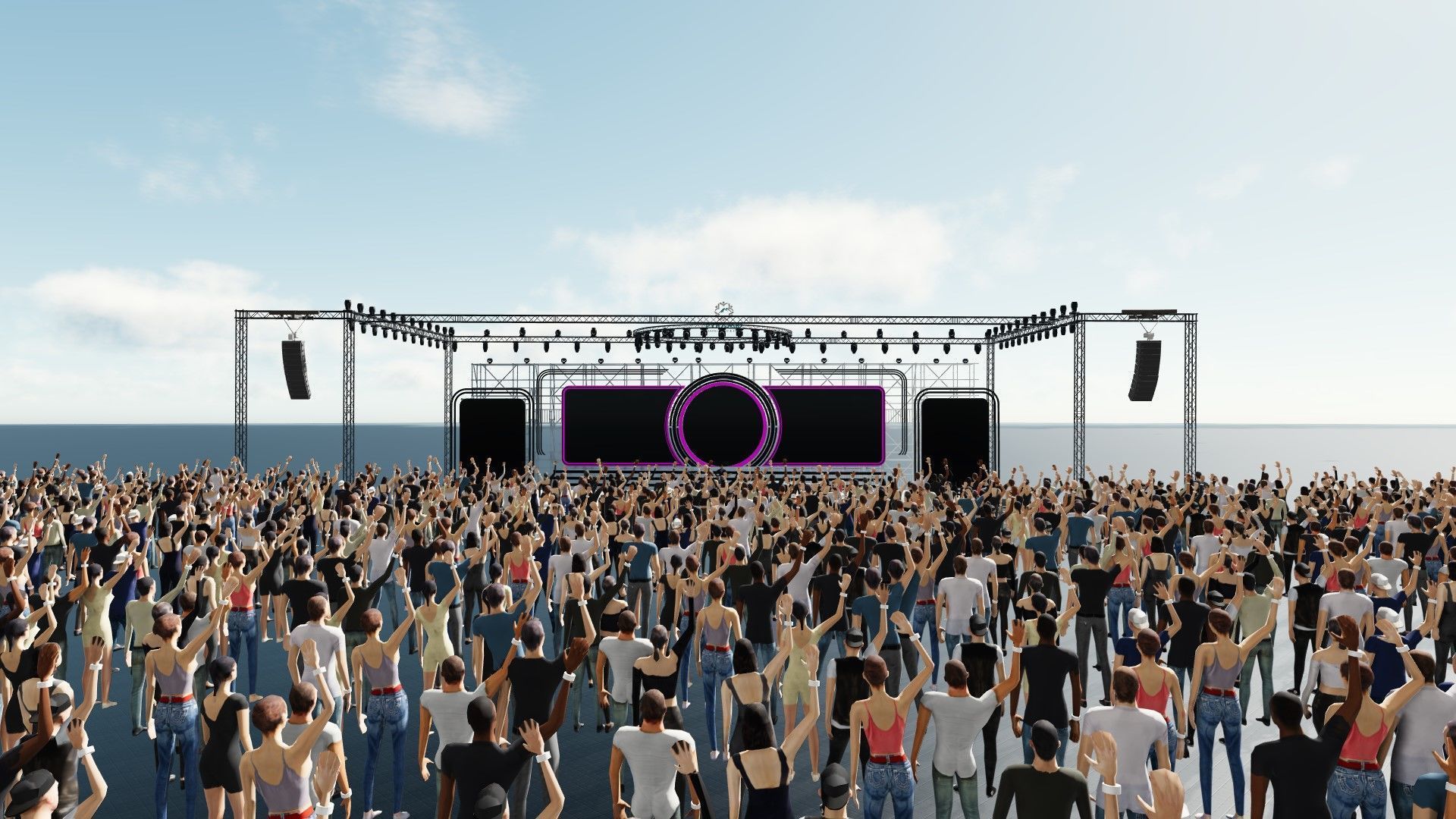 3d stage design for live show - 7 design 3d model  Texture_8