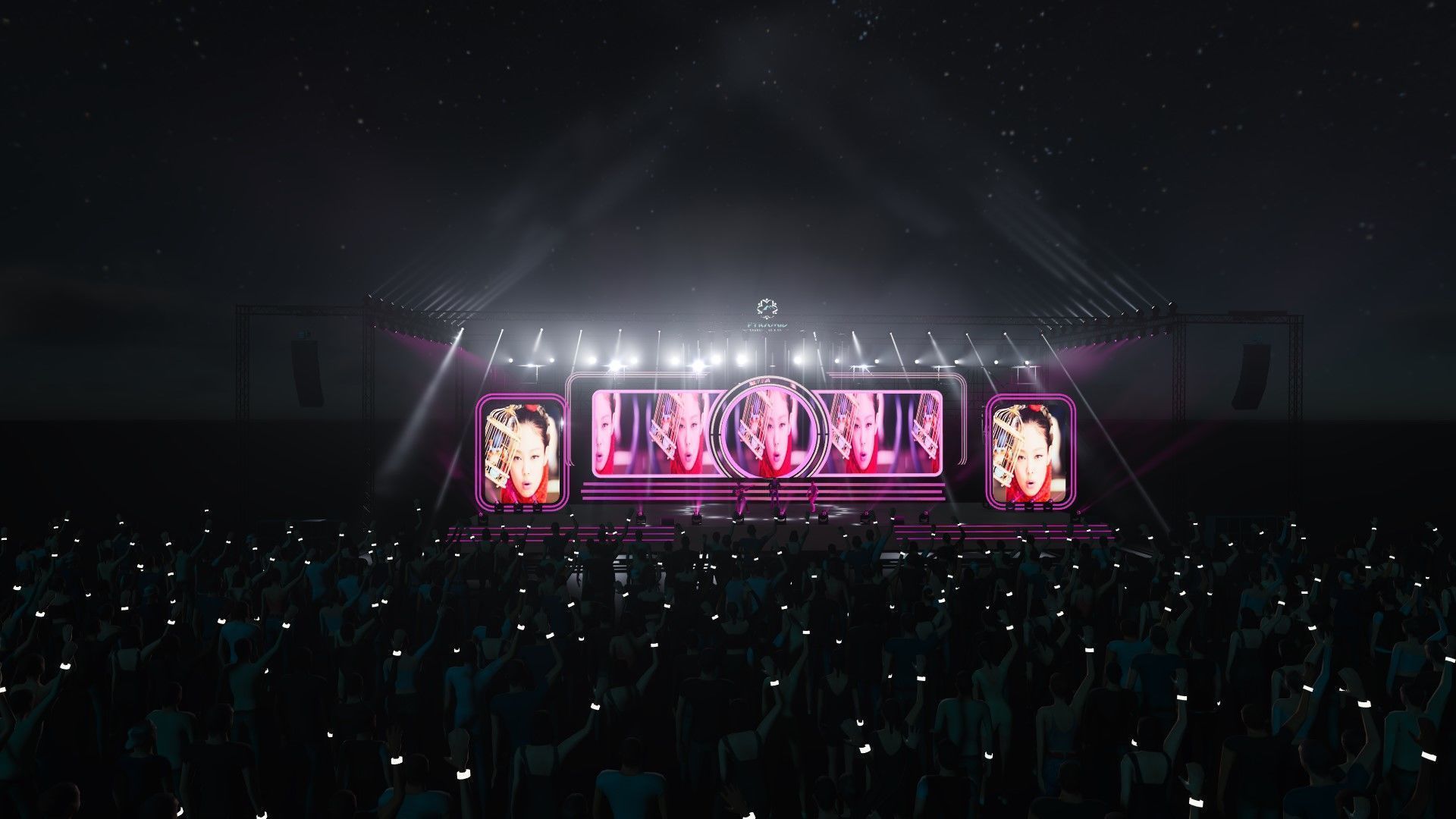 3d stage design for live show - 7 design 3d model  Texture_2