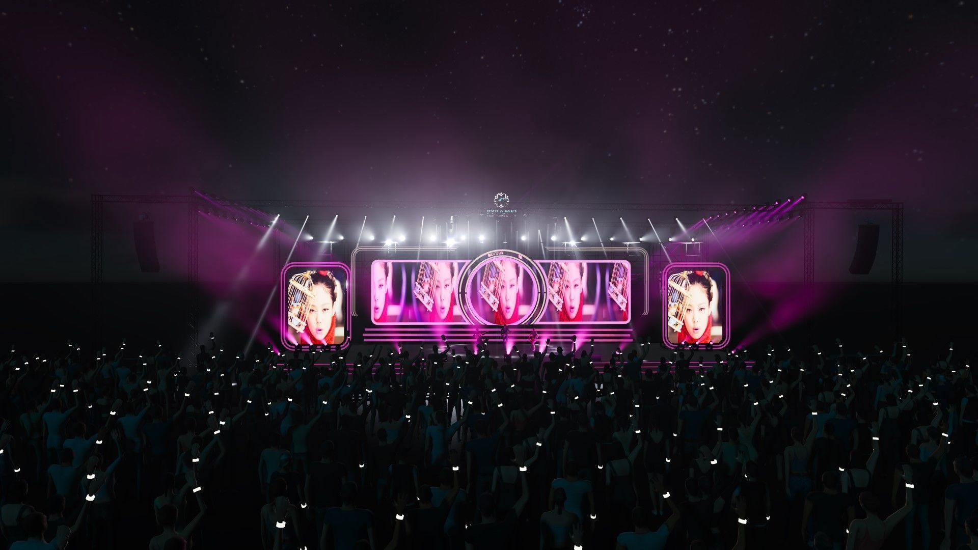 3d stage design for live show - 7 design 3d model  Texture_5