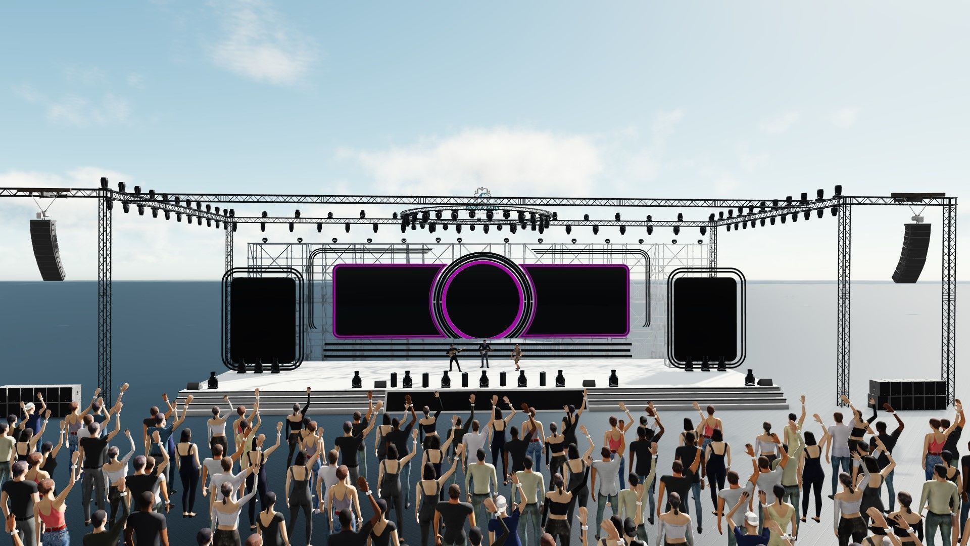 3d stage design for live show - 7 design 3d model  Texture_10