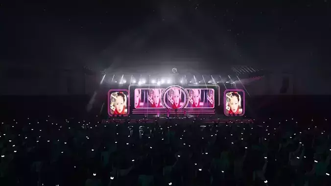 3d stage design for live show - 7 design 3d model  Texture