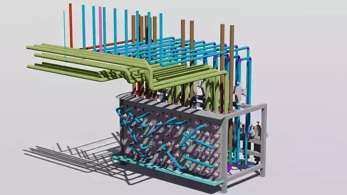 pipe connection room - filter bag - oil