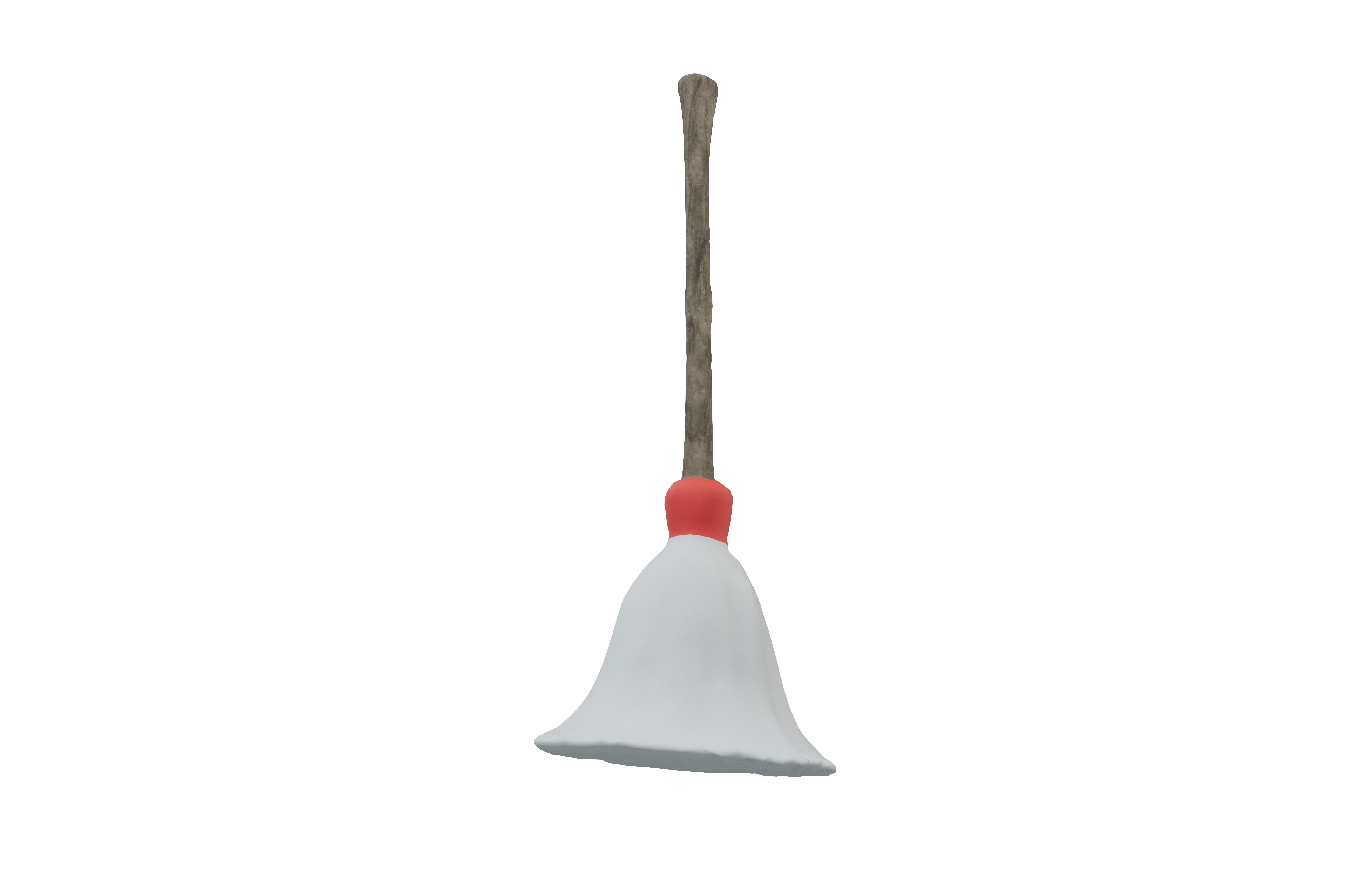 Cartoon Broom Stick V1 001 Low-poly 3D model_1