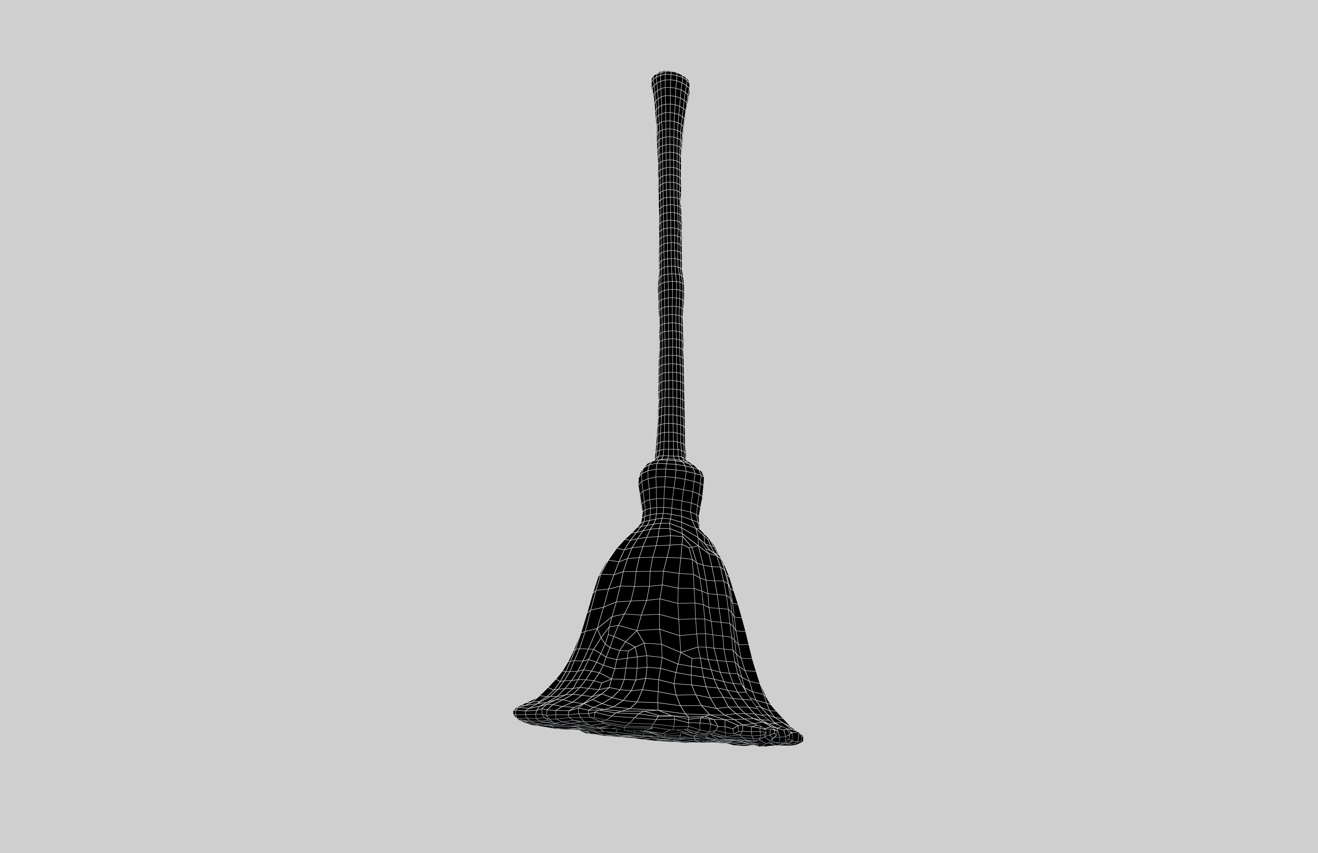 Cartoon Broom Stick V1 001 Low-poly 3D model_7