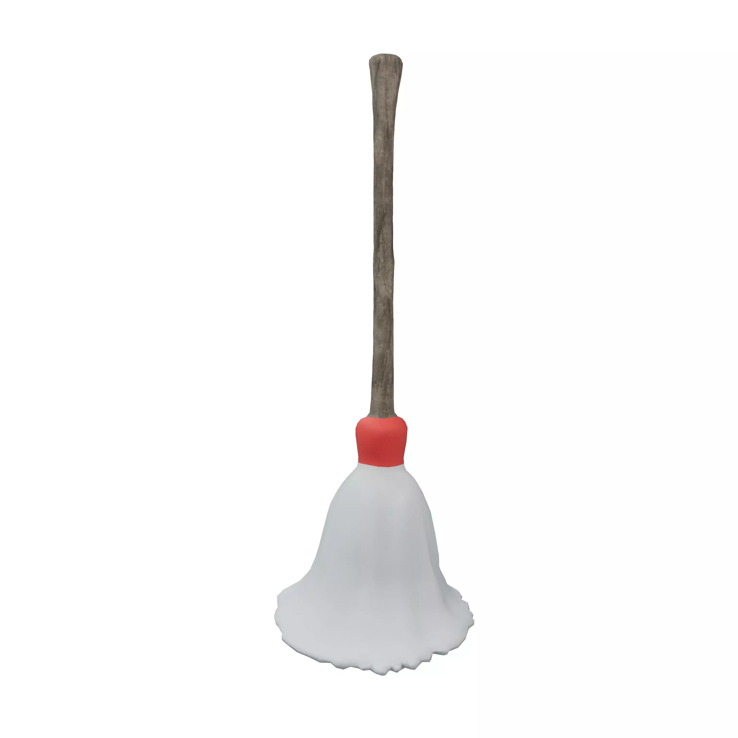 Cartoon Broom Stick V1 001 Low-poly 3D model_0