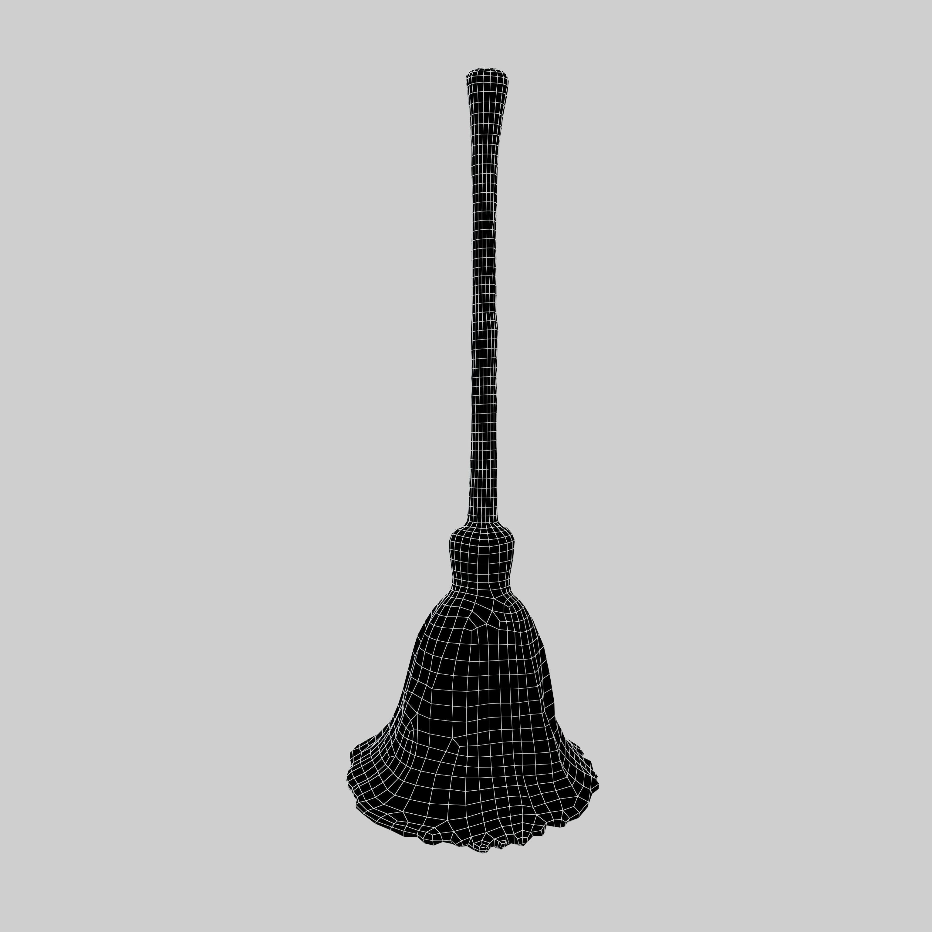Cartoon Broom Stick V1 001 Low-poly 3D model_4