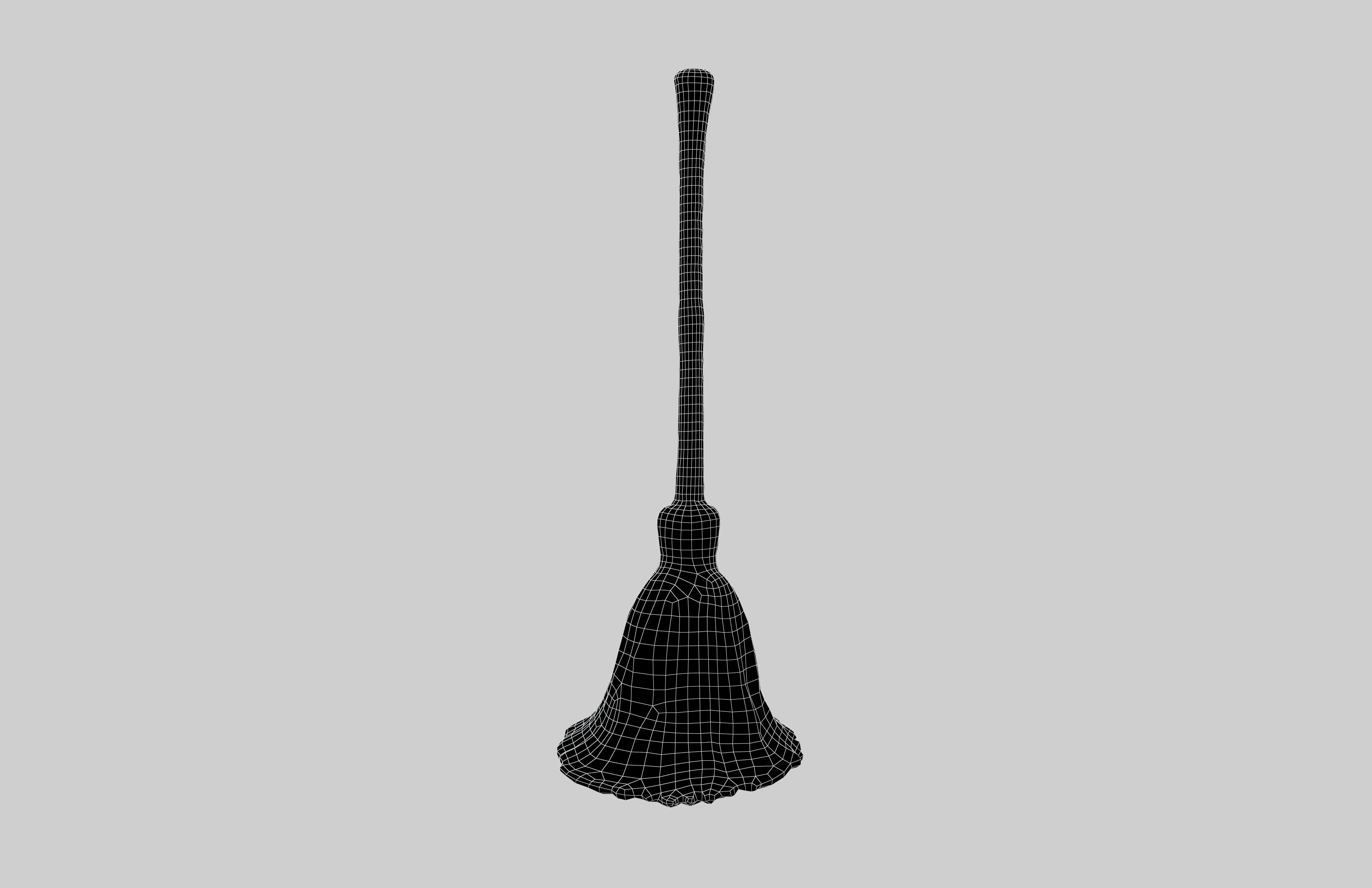 Cartoon Broom Stick V1 001 Low-poly 3D model_5