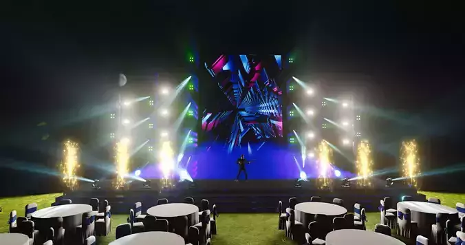  3d stage design for year end party 2024 - 7 design 3d model 
