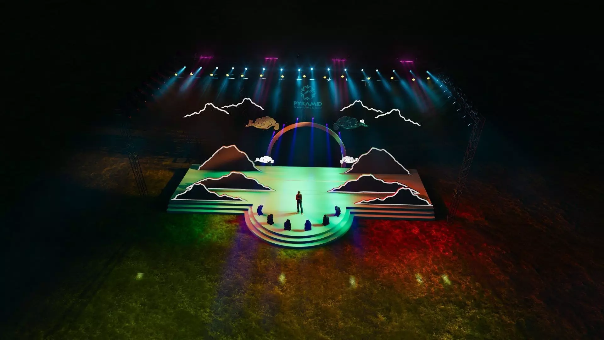 3d stage design for YEP 2024 - 4 design 3d model Texture