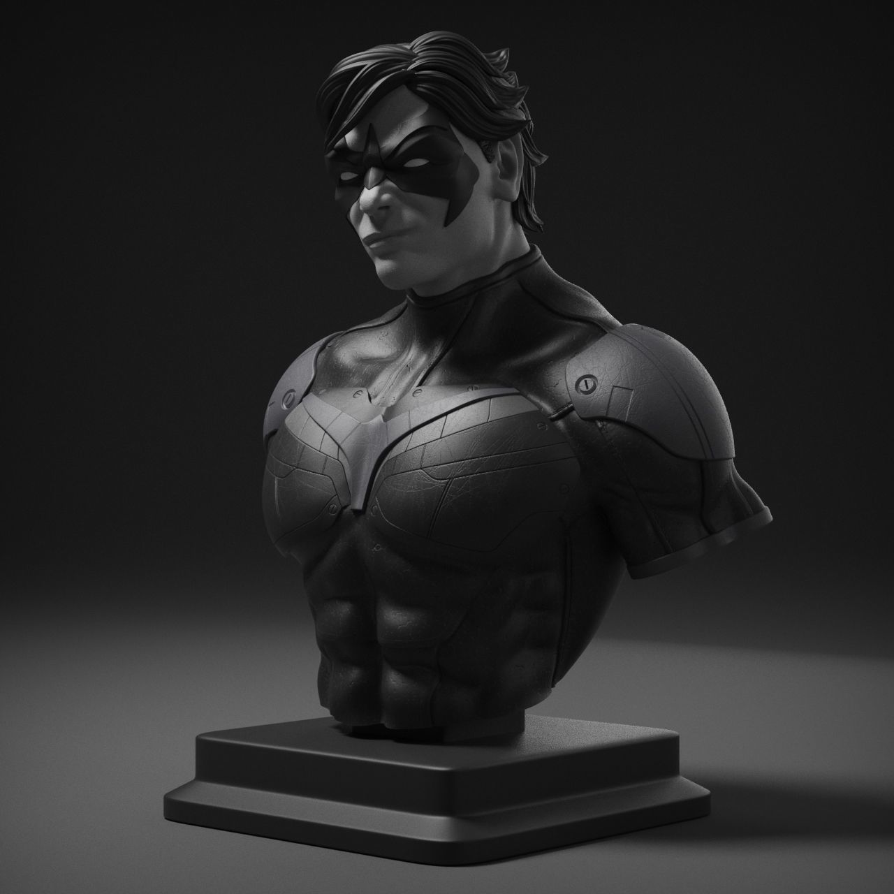 Nightwing Bust 3D print model_8