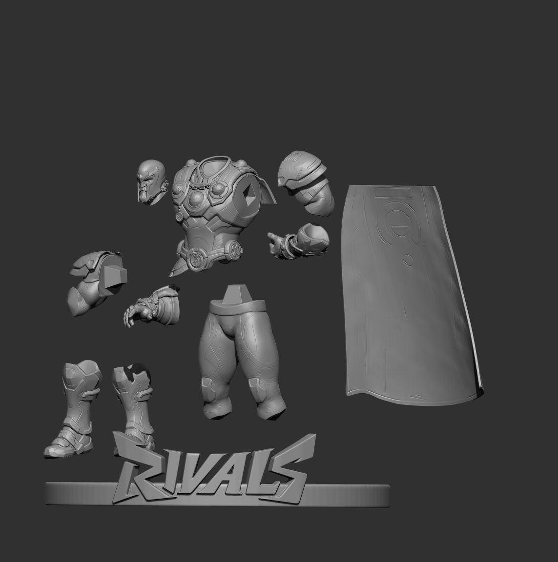 magneto figure  3D print model_9