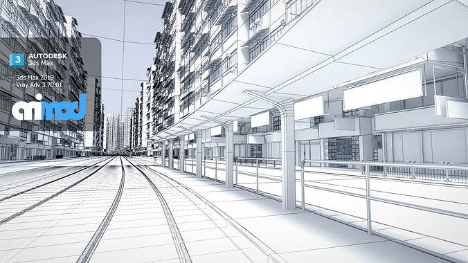 HK Street 0001 3D model 7