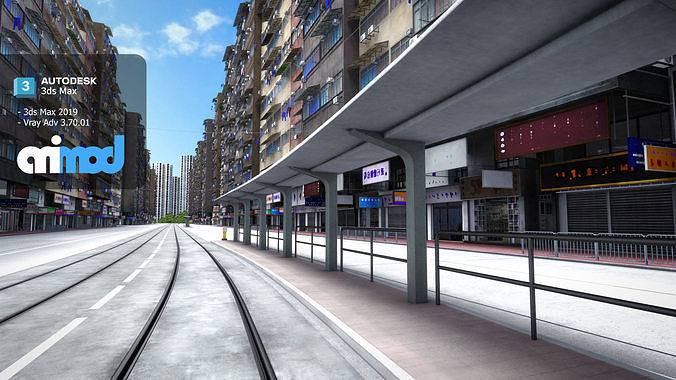 HK Street 0001 3D model 2