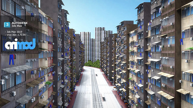 HK Street 0001 3D model 5