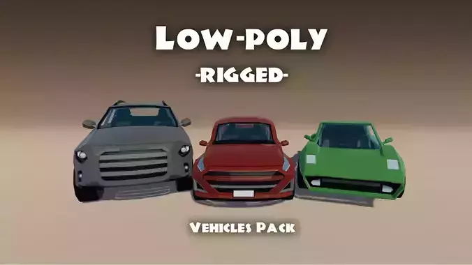 Low Poly Vehicles Low-poly 3D model