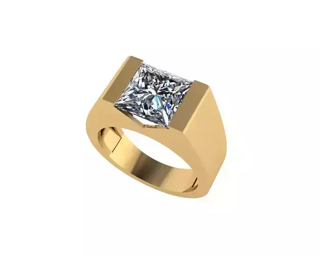 Men diamond ring 3d render
