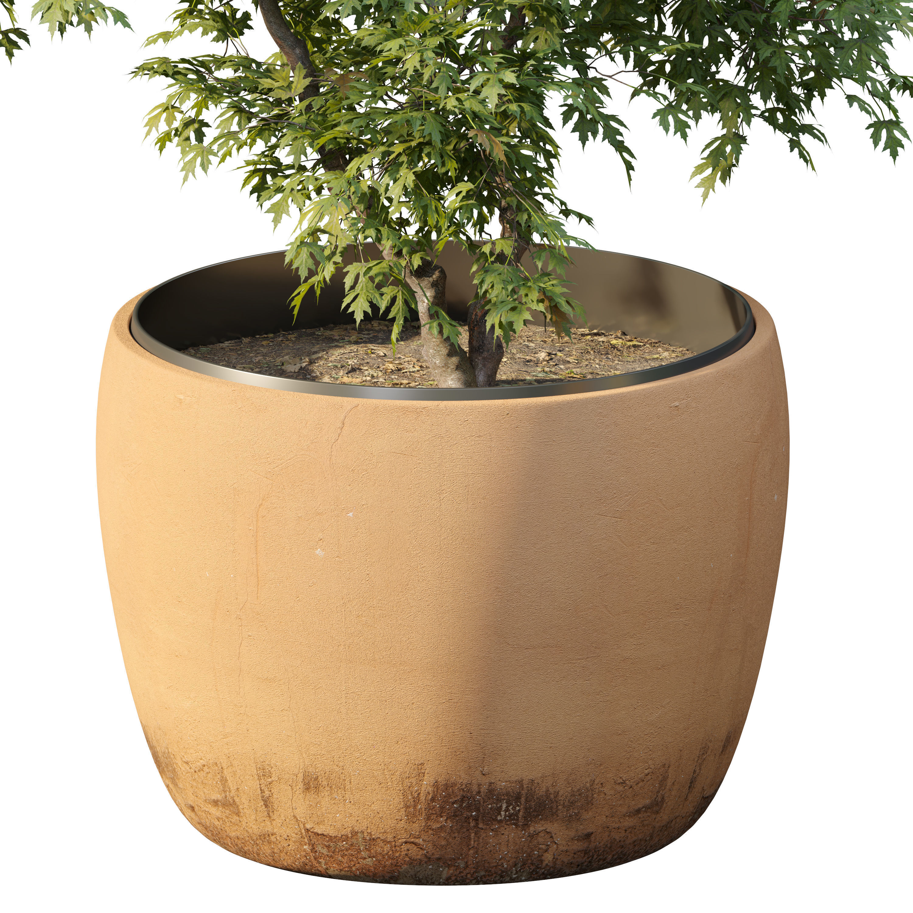 Maple planter 3D model_2