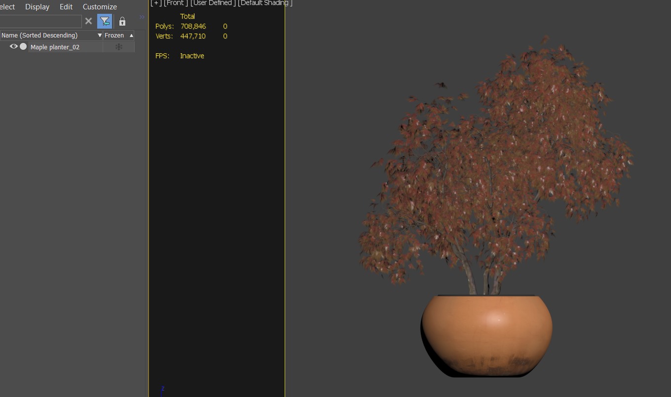 Maple planter 02 3D model_3