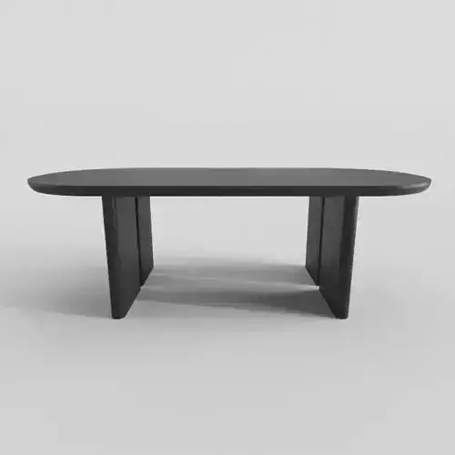 7973 black wooden table 3D model