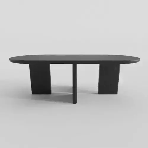 7972 black wooden table 3D model