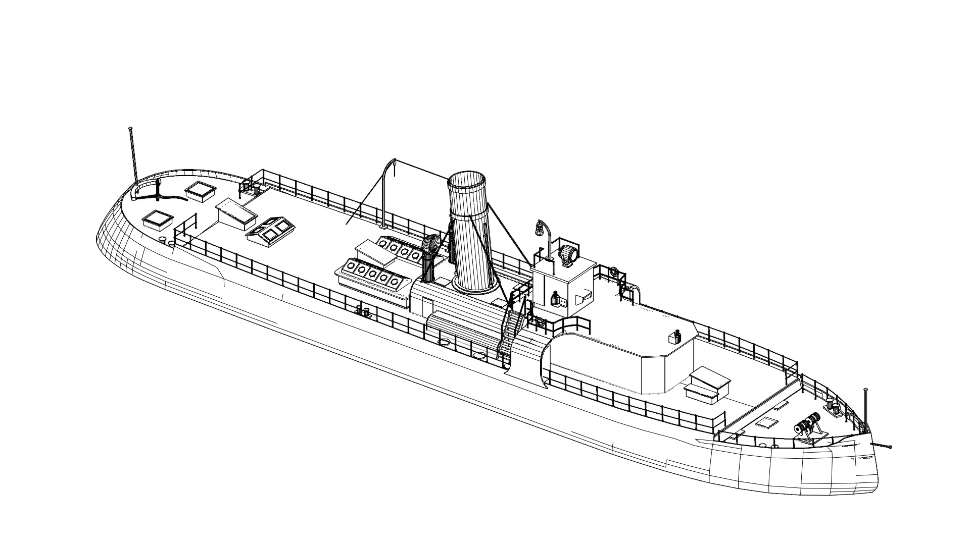 Gardenga river icebreaker 1904 3D model_13