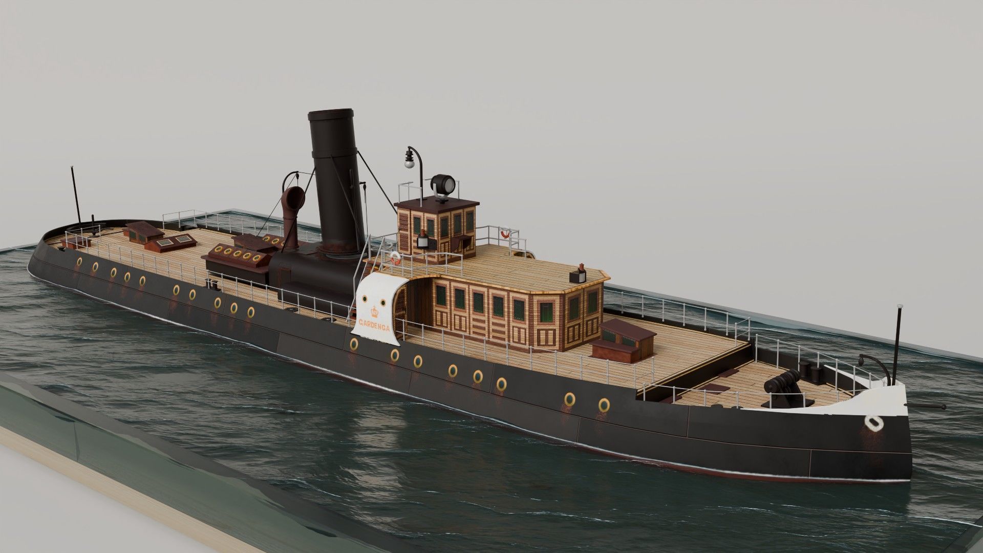 Gardenga river icebreaker 1904 3D model_2