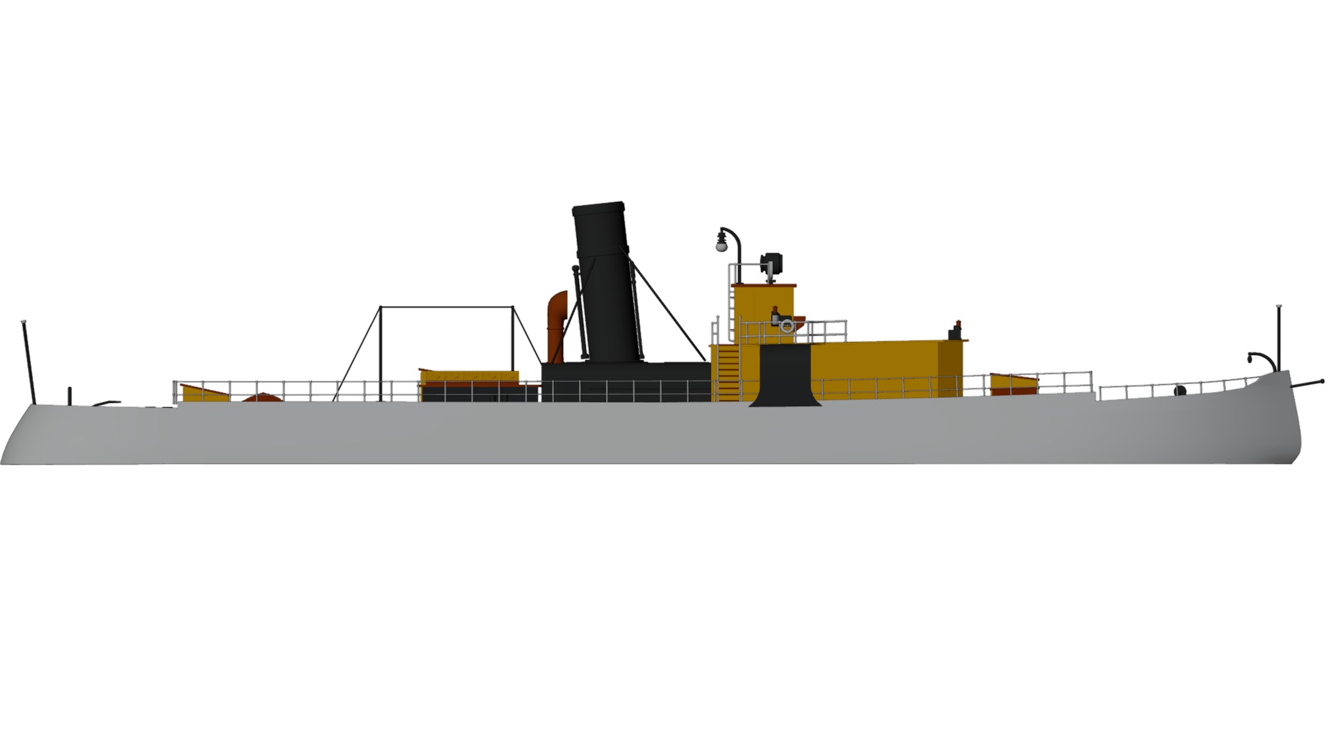 Gardenga river icebreaker 1904 3D model_9