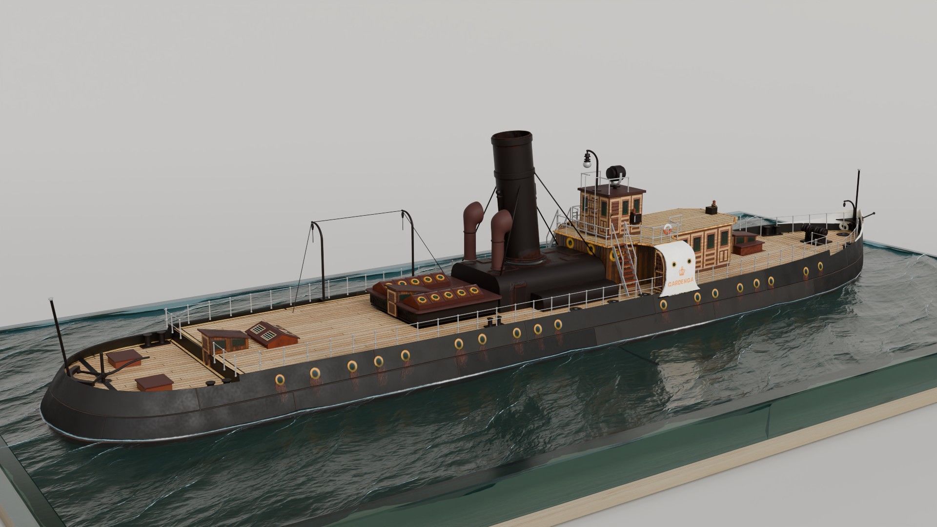 Gardenga river icebreaker 1904 3D model_7