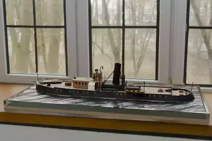 Gardenga river icebreaker 1904 3D model